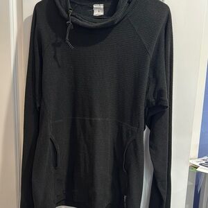 Melanzana RARE BLACK Microgrid Hoodie!! WELL LOVED (see pictures / description)